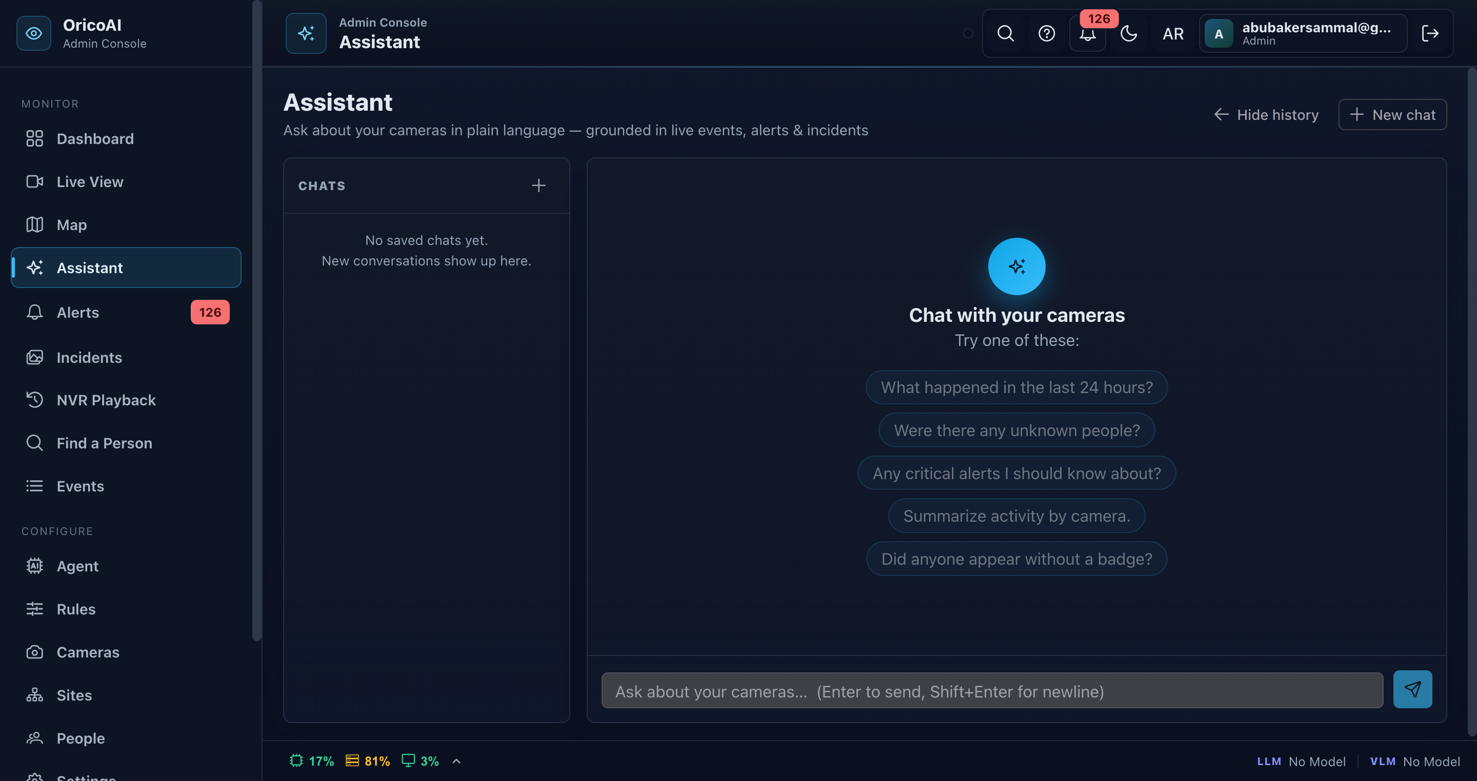 Assistant — chat with your cameras